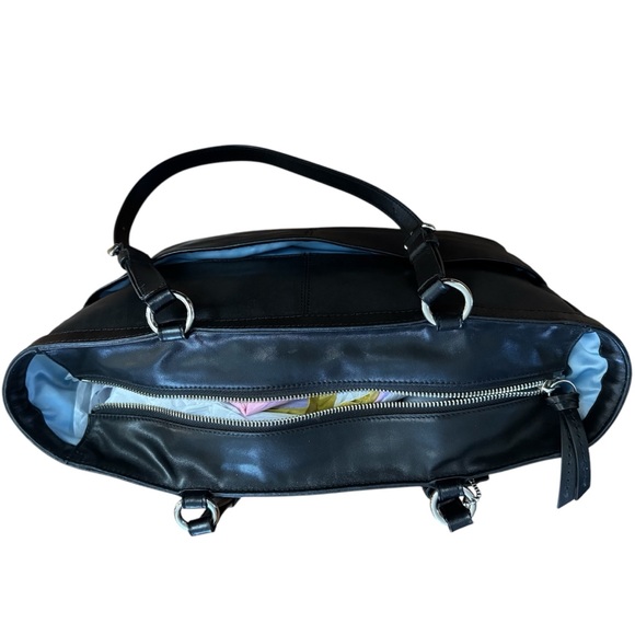 Coach Ashley Black Leather Shoulder Bag - Picture 5 of 9